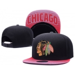 NHL Chicago Blackhawks Team Logo Black Mitchell & Ness Adjustable Hat