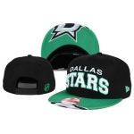 NHL Dallas Stars Team Logo Black Snapback Adjustable Hat