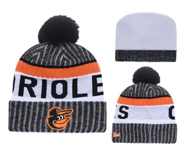 MLB Baltimore Orioles Logo Stitched Knit Beanies 003