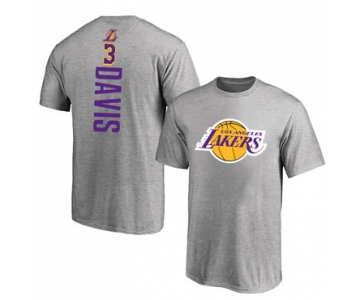 Los Angeles Lakers 3 Anthony Davis Gray Nike T-Shirt