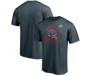 Men's Tampa Bay Buccaneers Fanatics Branded Charcoal Super Bowl LV Champions Coin Toss T-Shirt