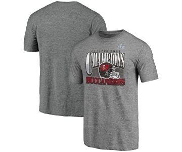 Men's Tampa Bay Buccaneers Fanatics Branded Heathered Gray 2 Time Super Bowl Champions Nickel Tri Blend T-Shirt