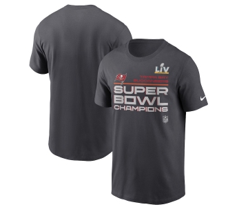 Men's Tampa Bay Buccaneers Nike Anthracite Super Bowl LV Champions Locker Room Trophy Collection T-Shirt