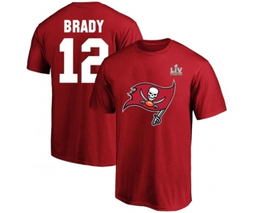 Men's Tampa Bay Buccaneers Tom Brady Fanatics Branded Red Super Bowl LV Champions Big & Tall Name & Number T-Shirt