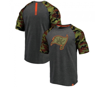 Tampa Bay Buccaneers Heathered Gray NFL Pro Line by Fanatics Branded Camo Recon Camo Raglan T-Shirt