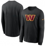 Men's Washington Commanders Nike Black Primary Logo Long Sleeve T Shirt