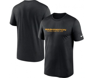 Men's Washington Football Team Nike Black Logo Essential Legend Performance T Shirt