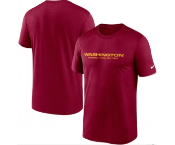 Men's Washington Football Team Nike Burgundy Logo Essential Legend Performance T Shirt