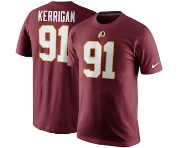 Men's Washington Redskins 91 Ryan Kerrigan Nike Burgundy Player Pride Name & Number T-Shirt