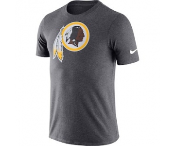 Men's Washington Redskins Nike Heather Charcoal Essential Logo Dri-FIT Cotton T-Shirt