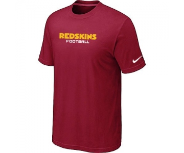 Nike Washington Redskins Sideline Legend Authentic Font T-Shirt Red