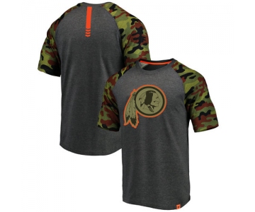Washington Redskins Heathered Gray NFL Pro Line by Fanatics Branded Camo Recon Camo Raglan T-Shirt