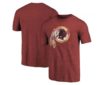 Washington Redskins Maroon Throwback Logo Tri-Blend NFL Pro Line by T-Shirt