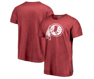 Washington Redskins NFL Pro Line by Fanatics Branded White Logo Shadow Washed T-Shirt