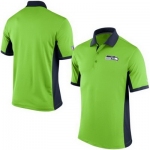 Men's Seattle Seahawks Nike Neon Green Team Issue Performance Polo