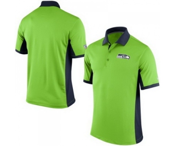 Men's Seattle Seahawks Nike Neon Green Team Issue Performance Polo