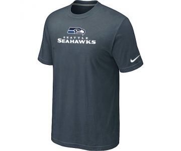 Nike Seattle Seahawks Authentic Logo T-Shirt Grey