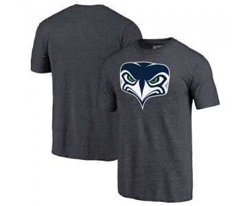 Seattle Seahawks Navy Alternate Team Logo Gear Tri-Blend NFL Pro Line by T-Shirt