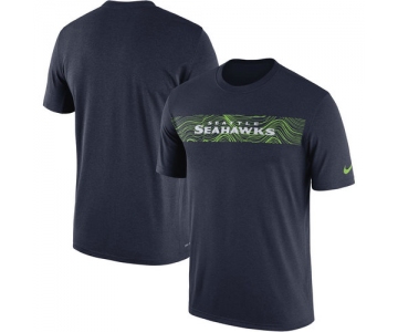 Seattle Seahawks Nike College Navy Sideline Seismic Legend T-Shirt