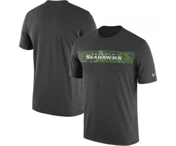 Seattle Seahawks Nike Heathered Charcoal Sideline Seismic Legend T-Shirt