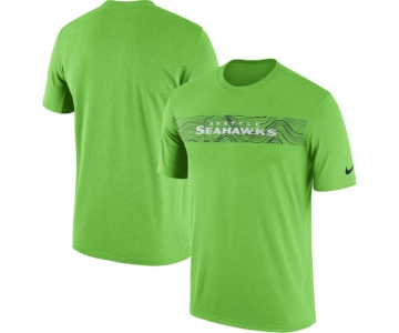 Seattle Seahawks Nike Neon Green Sideline Seismic Legend T-Shirt