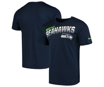 Seattle Seahawks Nike Sideline Line of Scrimmage Legend Performance T Shirt College Navy