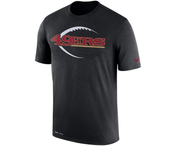 Men's San Francisco 49ers Nike Black Legend Icon Logo Performance T-Shirt