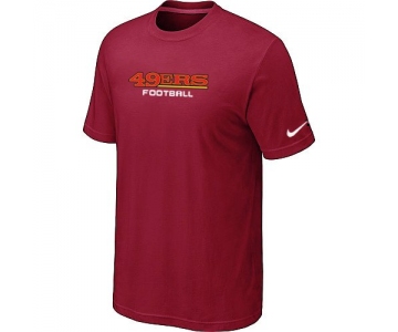 Nike San Francisco 49ers Sideline Legend Authentic Font T-Shirt Red