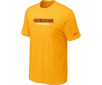 Nike San Francisco 49ers Sideline Legend Authentic Font T-Shirt Yellow