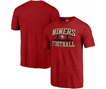 San Francisco 49ers Heathered Red Hometown Collection Tri-Blend NFL Pro Line by T-Shirt