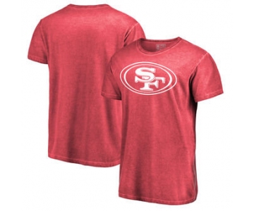 San Francisco 49ers NFL Pro Line by Fanatics Branded White Logo Shadow Washed T-Shirt