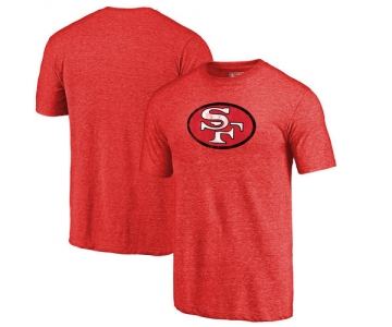 San Francisco 49ers Scarlet Throwback Logo Tri-Blend NFL Pro Line by T-Shirt