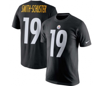 Men's Pittsburgh Steelers 19 JuJu Smith-Schuster Black Nike Player Pride Name & Number T-Shirt