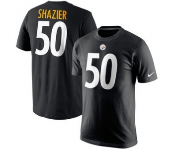 Men's Pittsburgh Steelers 50 Ryan Shazier Nike Black Player Pride Name & Number T-Shirt