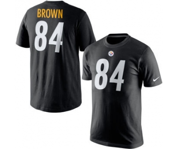 Men's Pittsburgh Steelers 84 Antonio Brown Nike Player Pride Name & Number T-Shirt - Black