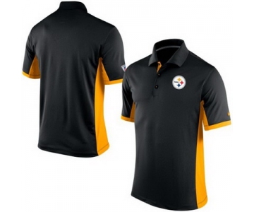 Men's Pittsburgh Steelers Nike Black Team Issue Performance Polo