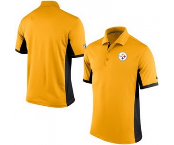 Men's Pittsburgh Steelers Nike Gold Team Issue Performance Polo