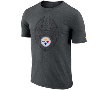 Men's Pittsburgh Steelers Nike Heathered Charcoal Fan Gear Icon Performance T-Shirt