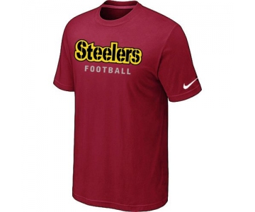 Nike Pittsburgh Steelers Sideline Legend Authentic Font T-Shirt Red