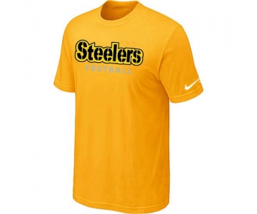 Nike Pittsburgh Steelers Sideline Legend Authentic Font T-Shirt Yellow