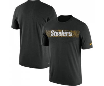 Pittsburgh Steelers Nike Black Sideline Seismic Legend T-Shirt