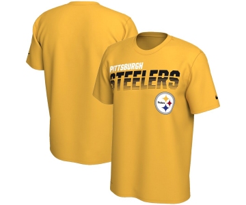 Pittsburgh Steelers Nike Sideline Line of Scrimmage Legend Performance T Shirt Gold