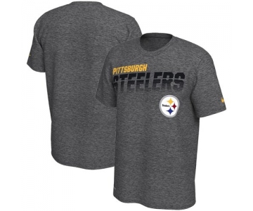 Pittsburgh Steelers Nike Sideline Line of Scrimmage Legend Performance T Shirt Gray