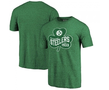 Pittsburgh Steelers Pro Line by Fanatics Branded St. Patrick's Day Paddy's Pride Tri-Blend T-Shirt - Kelly Green