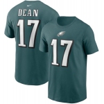 Men's Philadelphia Eagles #17 Nakobe Dean 2022 Green Name & Number T-Shirt