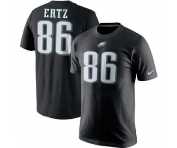 Men's Philadelphia Eagles 86 Zach Ertz Nike Black Player Pride Name & Number T-Shirt