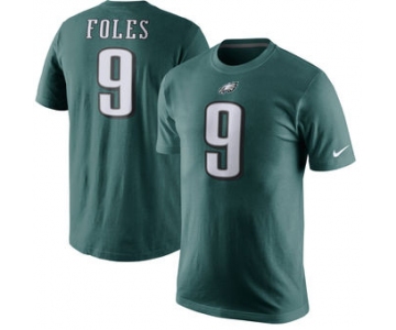 Men's Philadelphia Eagles 9 Nick Foles Nike Green Player Pride Name & Number T-Shirt