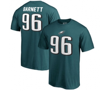 Men's Philadelphia Eagles 96 Derek Barnett NFL Pro Line by Fanatics Branded Midnight Green Authentic Stack Name & Number T-Shirt