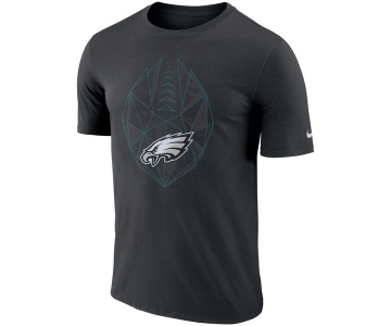 Men's Philadelphia Eagles Nike Black Fan Gear Icon Performance T-Shirt