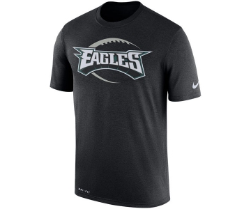 Men's Philadelphia Eagles Nike Black Legend Icon Logo Performance T-Shirt